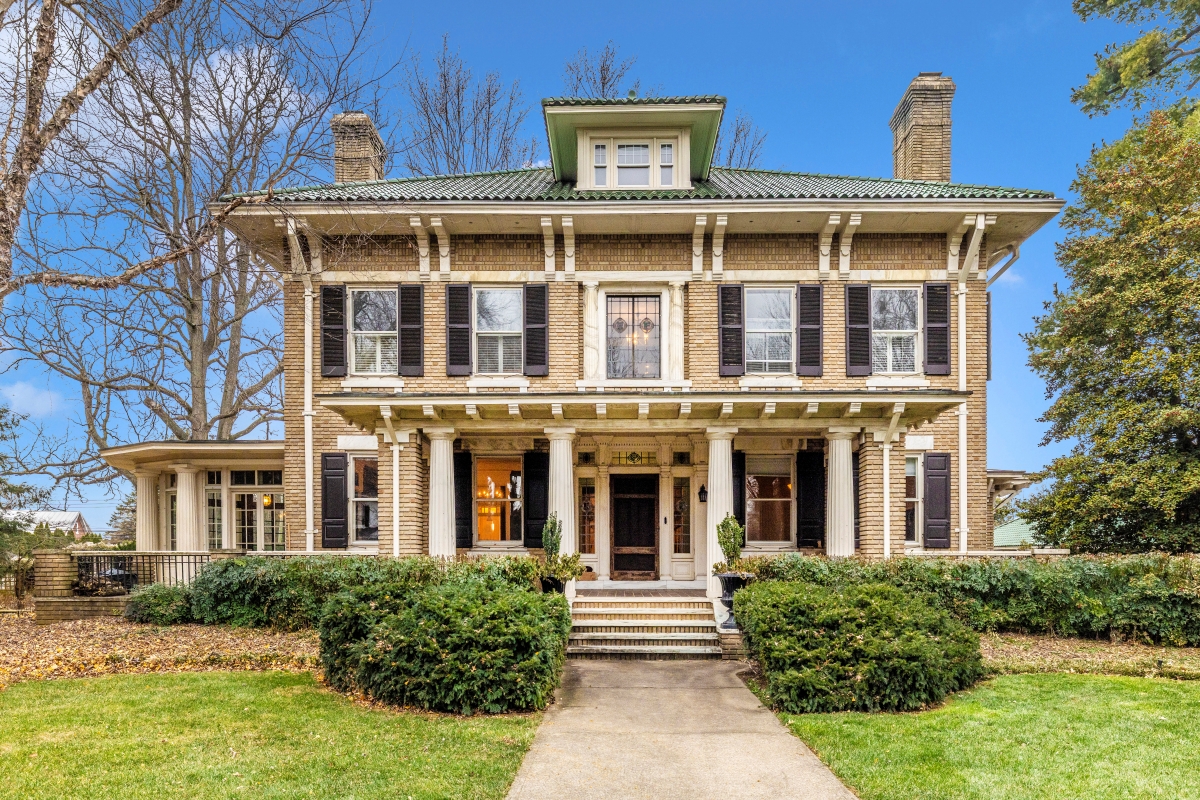 Front exterior of a two-story residential house